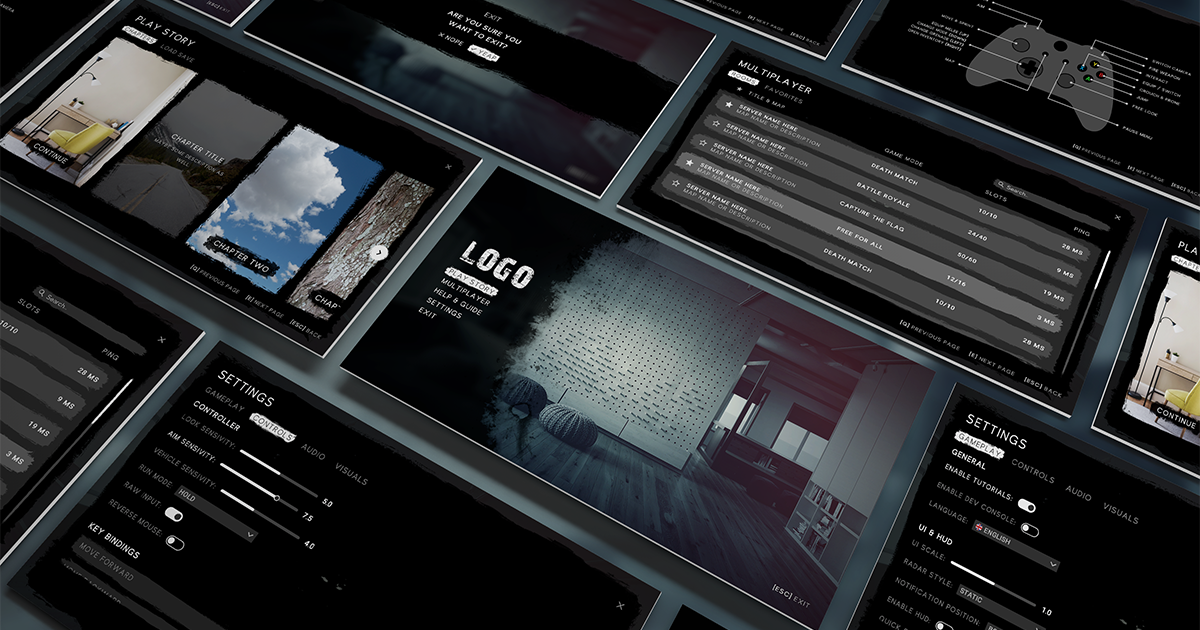 Dark - Complete Horror UI | 2D GUI | Unity Asset Store