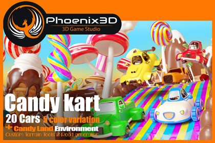 P3D: Candy Kart (Mario Kart fantasy template)
