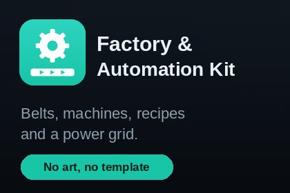 Factory & Automation Kit: Belts, Machines, Recipes & Power