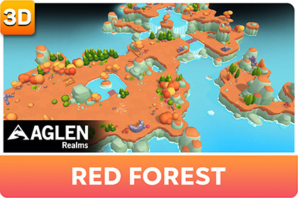 Aglen Realms - Low Poly Red Forest