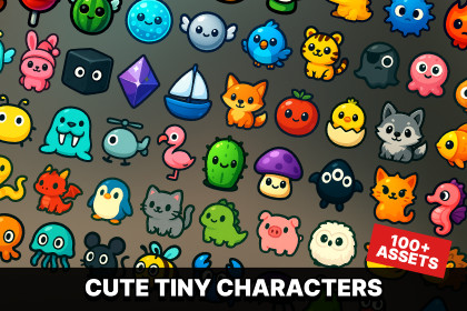 Cute Tiny Characters Pack for RPG Casual Platformer and Mobile Games