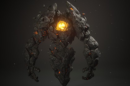 Dark Fantasy Golem Elemental
