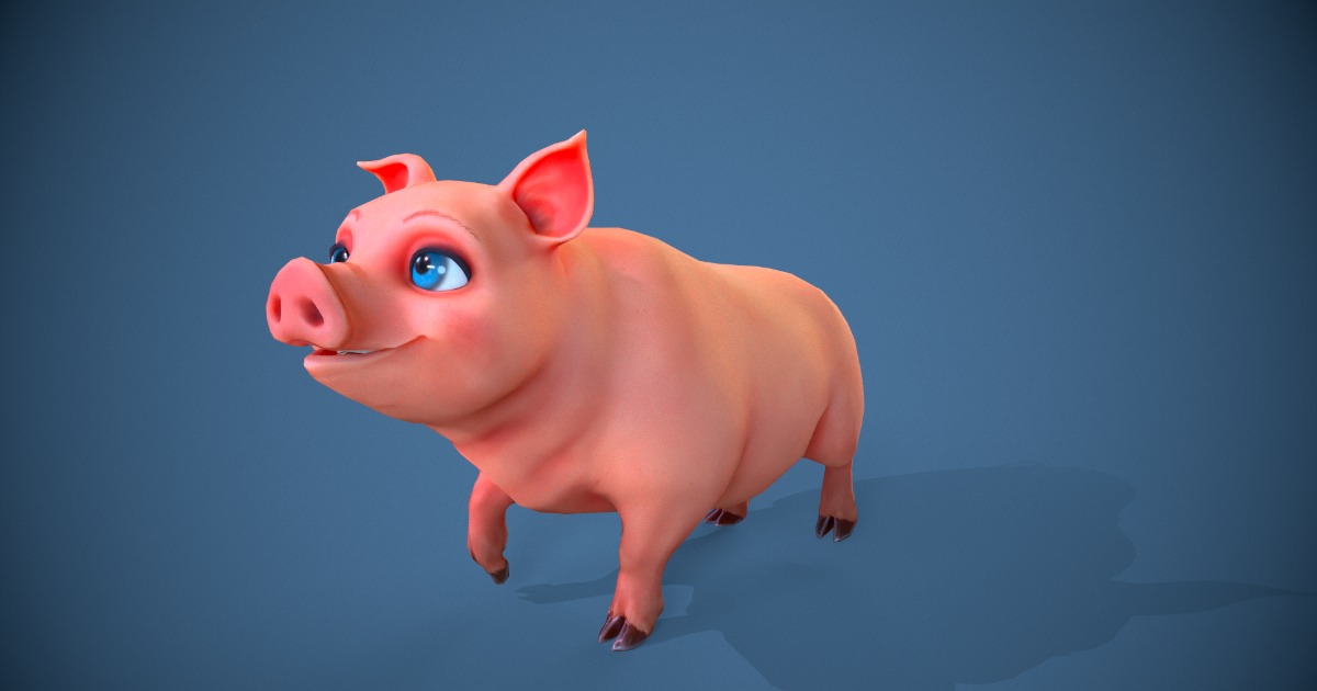 Pig Unity Stilized Pig animated | 3D Animals | Unity Asset Store