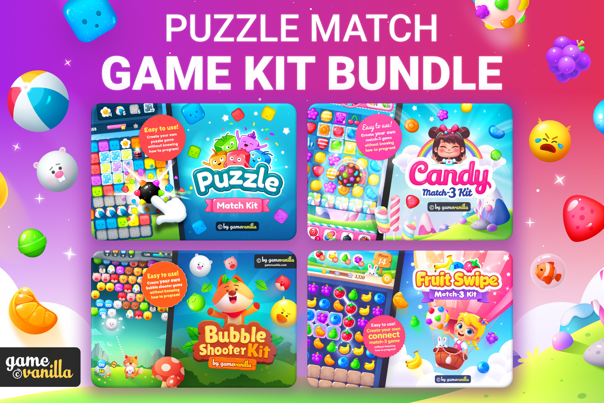 Puzzle Match Game Kit Bundle Systems Unity Asset Store