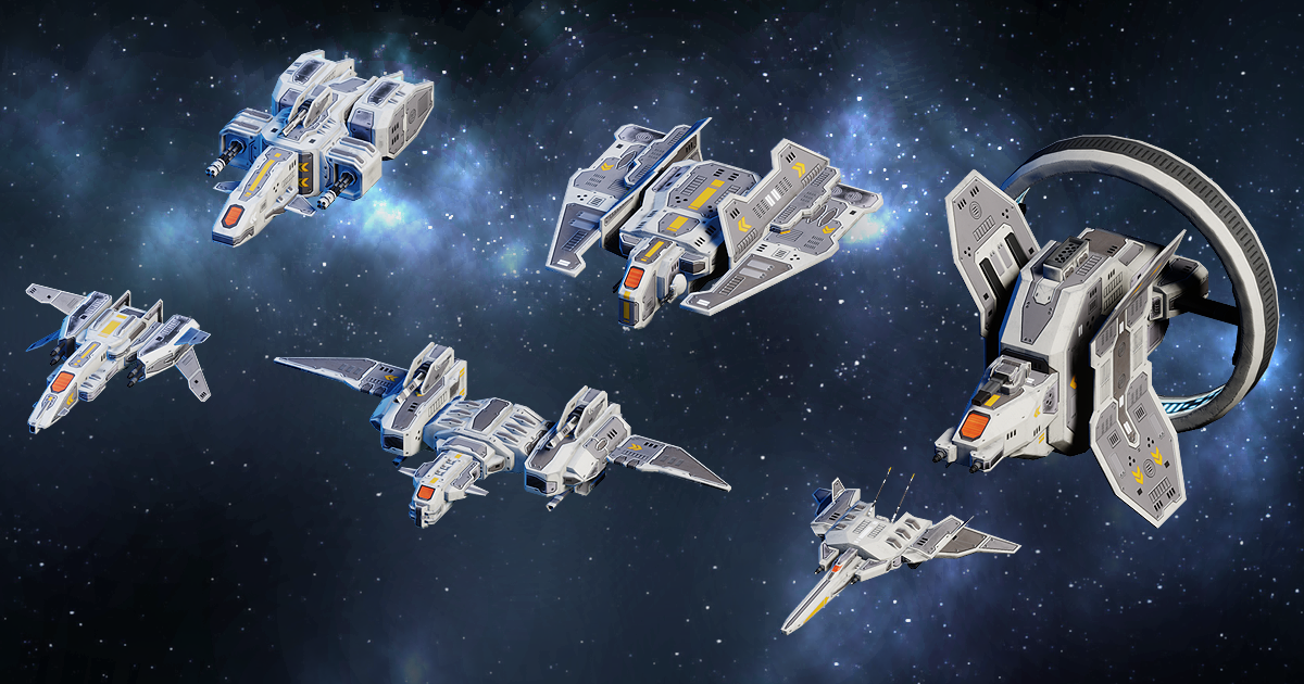 Spaceship Fighter + Corvette Construction Kit | 3D Space | Unity Asset ...