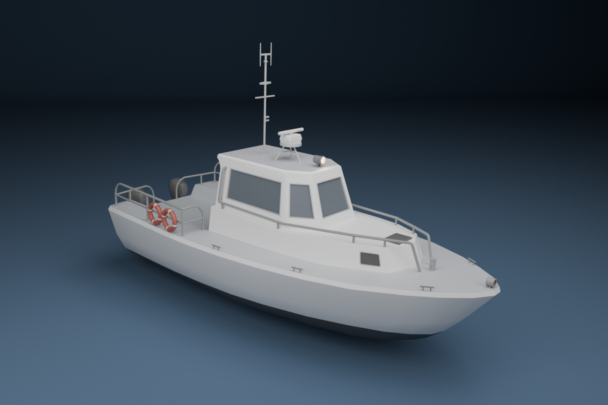 Low Poly Coast Guard Patrol Boat | 3D Sea | Unity Asset Store