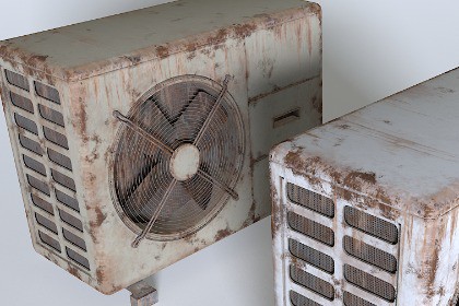 Rusty Rooftop AC hvac unit 3