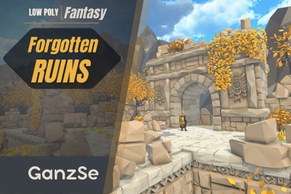 GanzSe Forgotten Hallowed Ruins - Modular Low Poly Environment