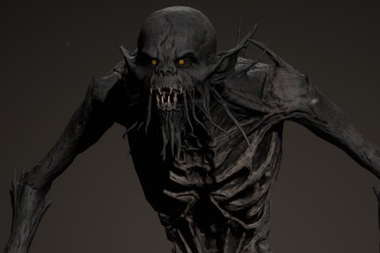 Skinny Ghoul - Dark Humanoid Creature