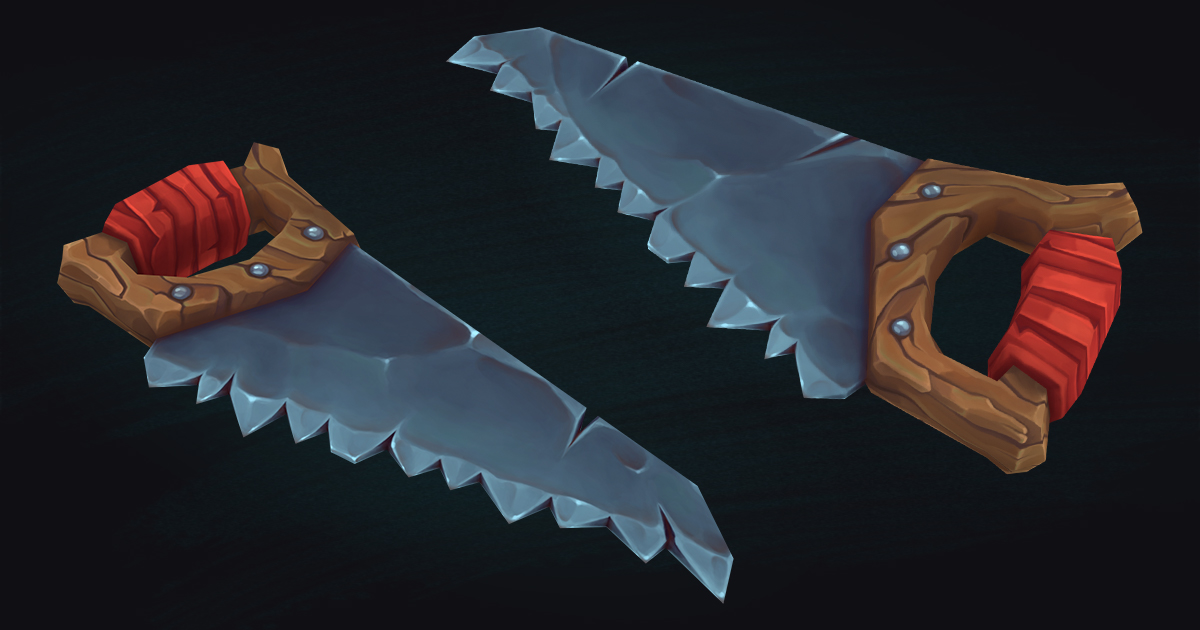 Low Poly Stylized Hand Saw – Hand-Painted Game-Ready 3D Asset | 3D ...
