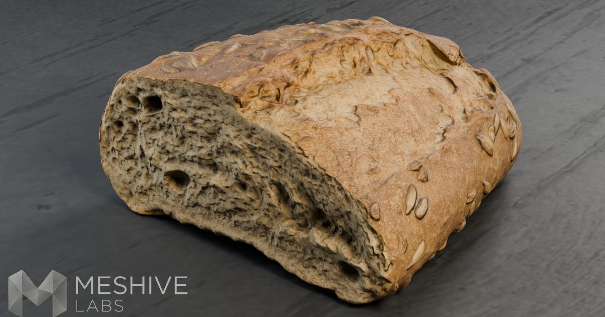 Half Artisan Seeded Bread | 3D Food | Unity Asset Store