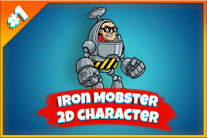 Iron Mobster 2D Animated Character
