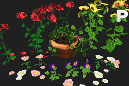 Free Sample Stylized Hand-Painted Plant & Flower Pack