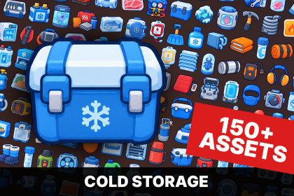 Cold Chain Refrigeration Cryogenic Freezer Storage HVAC Icons Pack