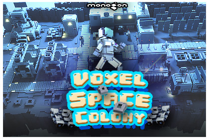 Voxel Space Colony - 3D pixel art - monogon