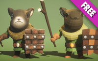 Dog Knight PBR Polyart