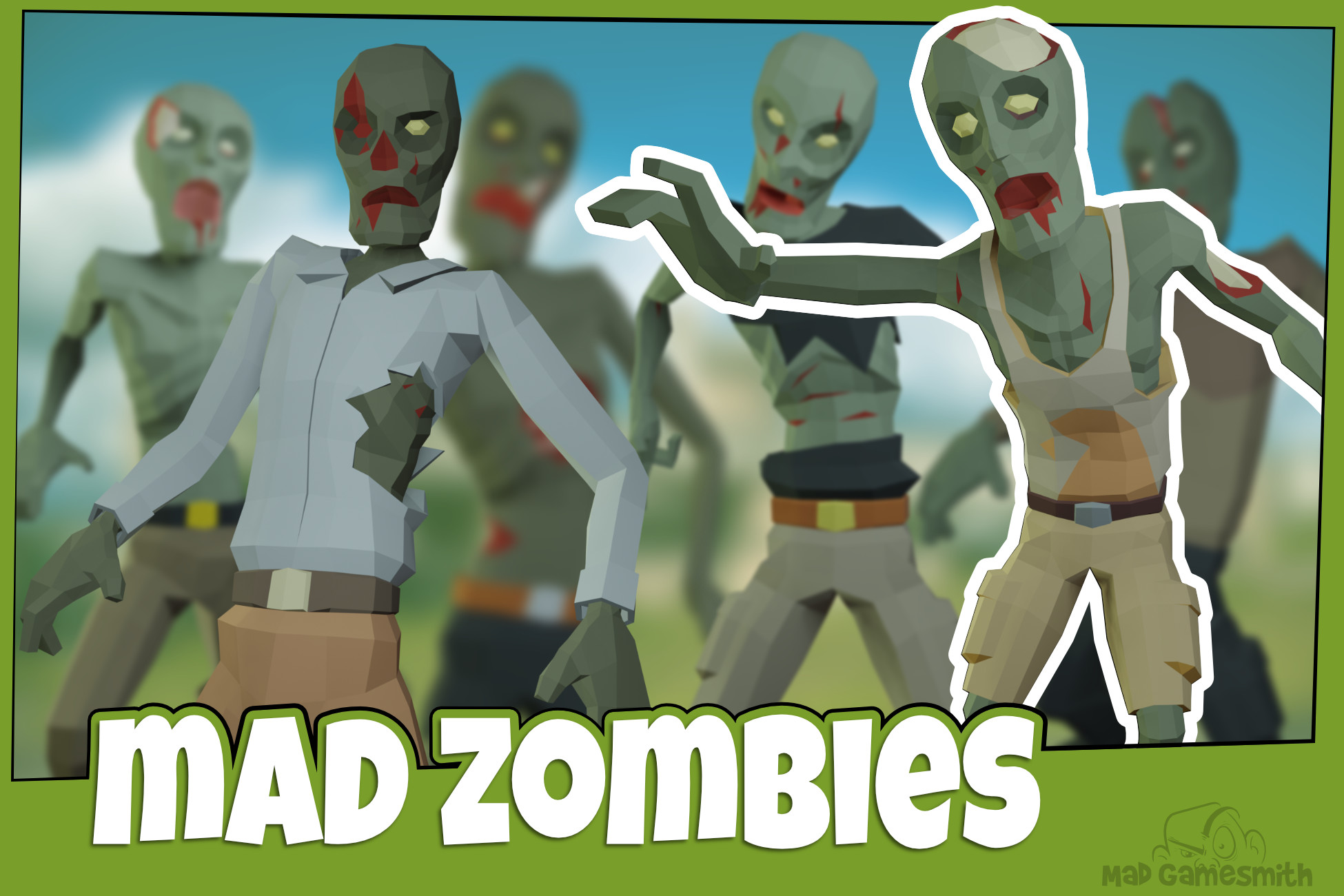 Mad Zombies Pack 3D Characters Unity Asset Store