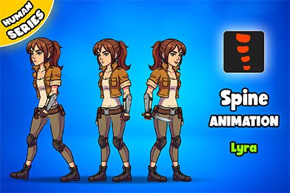 Lyra 2D Animated Spine Character (Human Series)
