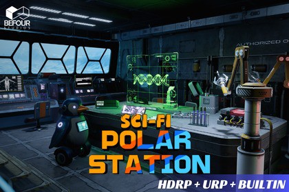 Sci-Fi Polar Station Environment (Modular, Space, Station)