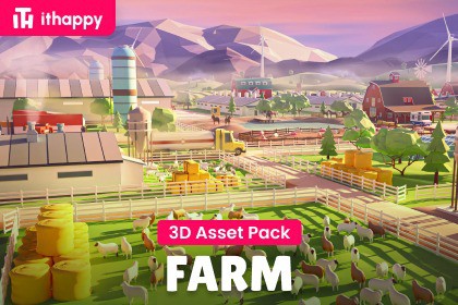 Farm - Low Poly 3D Models Pack
