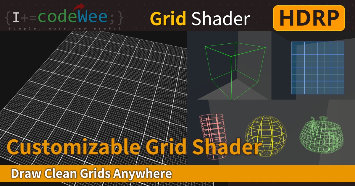 Unity Engine Grid Texture Grid Shader(HDRP) | VFX Shaders | Unity Asset Store