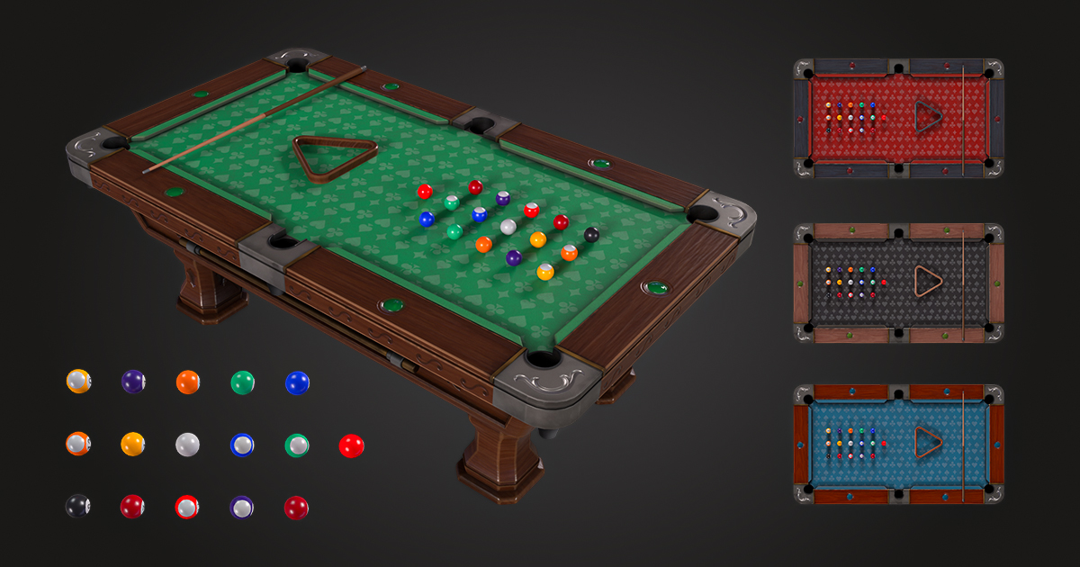 Pool Table Vol. 1 | 3D Props | Unity Asset Store