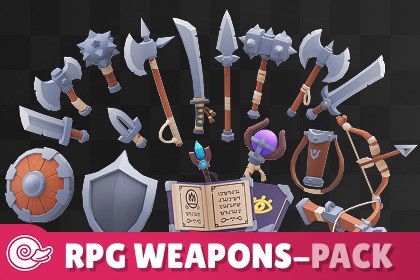 Stylized RPG Weapons - Low poly
