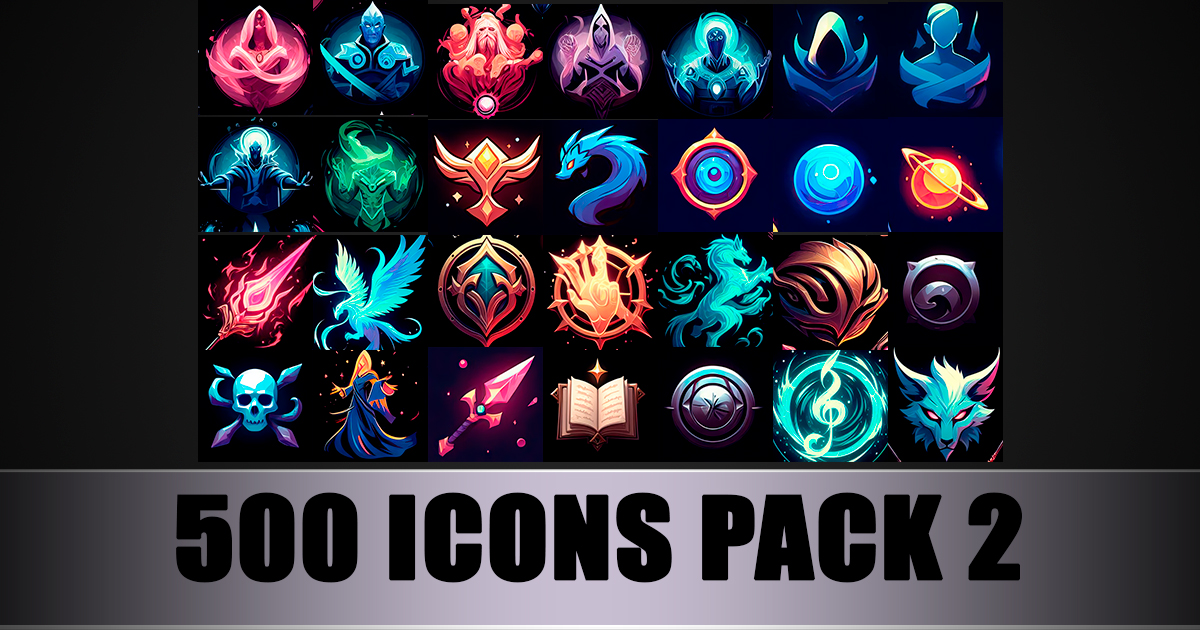 Unity Icons Labeled 500 - Icons Pack 2 | 2D Icons | Unity Asset Store