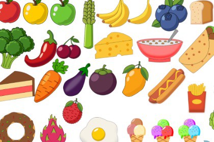 2D VECTOR FOOD ICON PACK