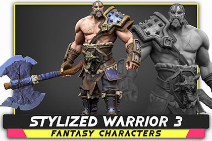 Stylized Warrior 03 - Low Poly Heroes Fantasy Characters - #32