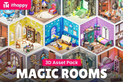 Magic Rooms - Low Poly 3D Models Pack