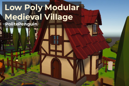 Low Poly Modular Medieval Village Constructor