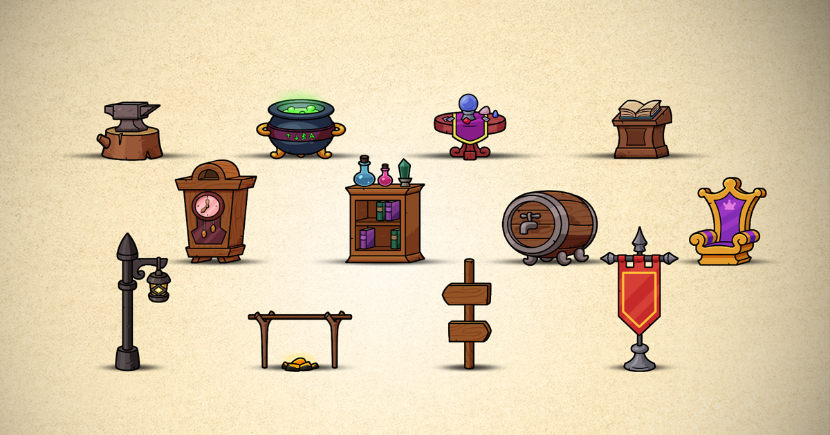 Fantasy Furniture (Craft, Interior, Exterior) | 2D Textures & Materials ...