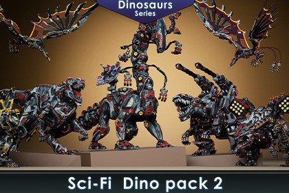 Sci-Fi Dinosaurs Pack 2