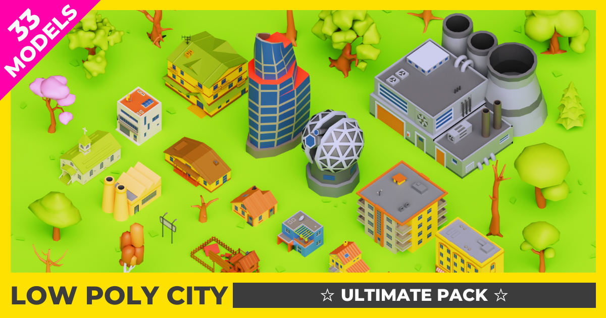 Low Poly City - Ultimate Pack | 3D Urban | Unity Asset Store