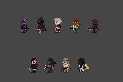 2D Pixel Character Pack – Destroyer Class