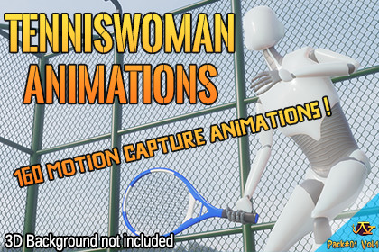 Tenniswoman animations (Motion Cast#01 Vol.1)