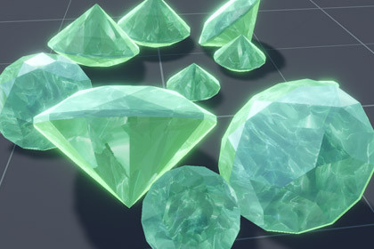 Realistic diamond shader: Amethyst, Almaz, Sapphire, Topaz