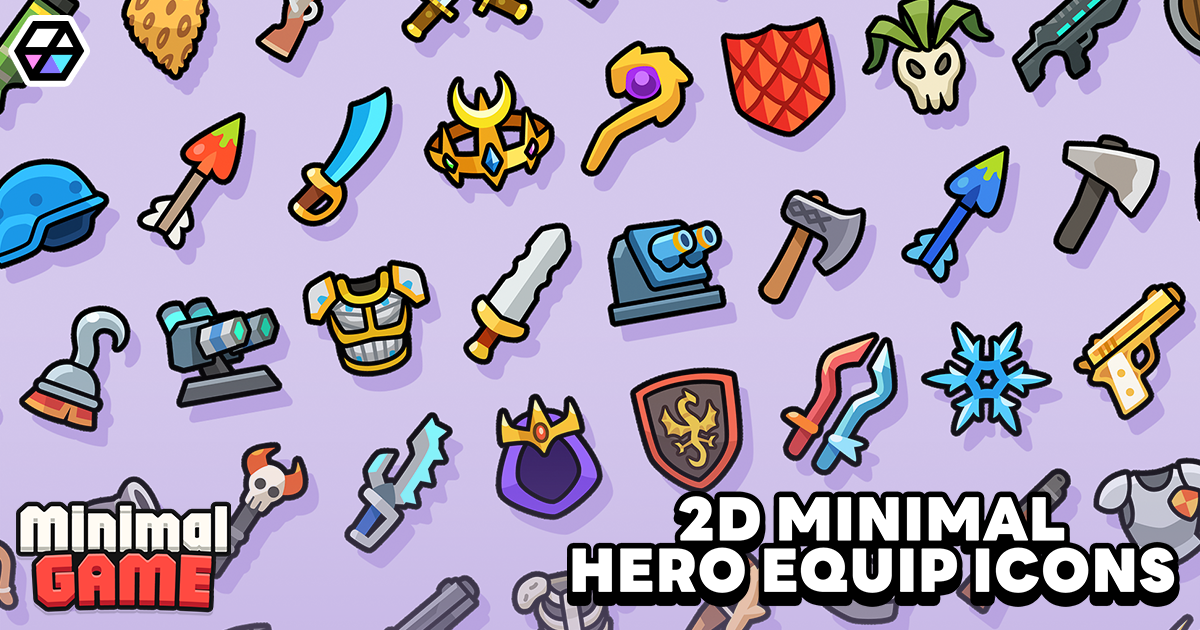 2D Minimal - Hero Equip Icons | 2D Icons | Unity Asset Store