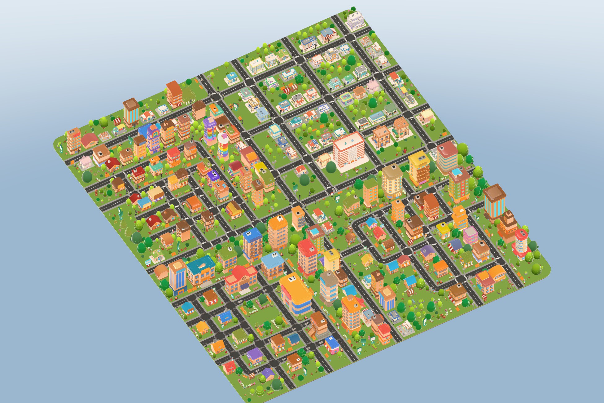 Cozy City - Chibi Stylized City Buildings