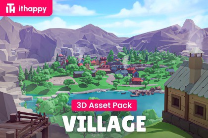 Village - Low Poly 3D Models Pack
