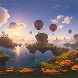 HDRI 3D Floating Island Skybox 1