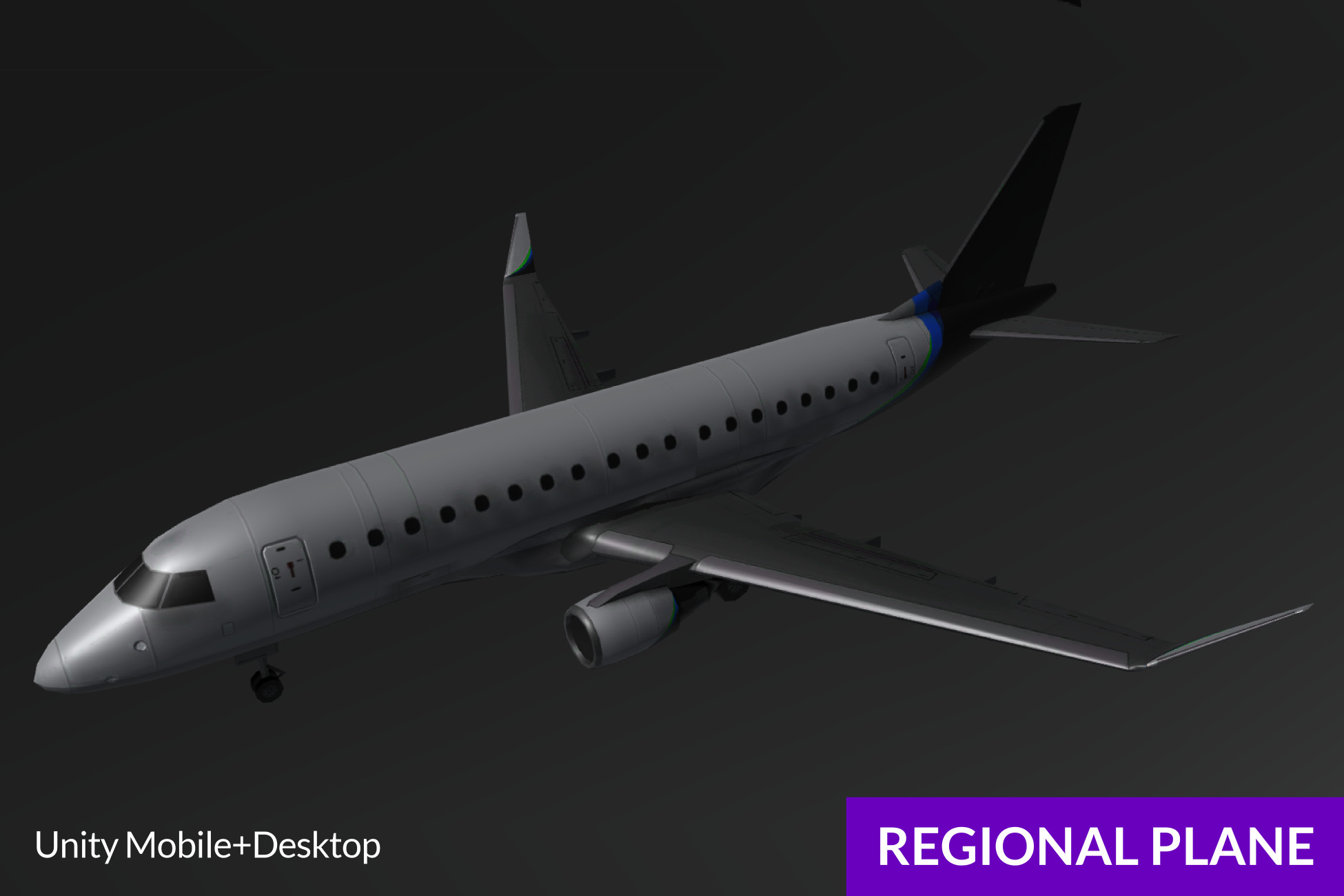 Regional Jet Plane Model + Maps (Mobile+Desktop) | 3D Air | Unity Asset ...