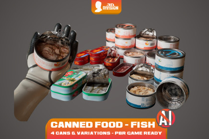 Canned Food - Fishes - PBR Game Ready