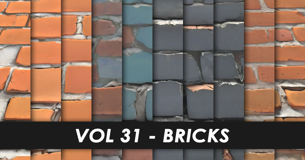 Realistic Textures - Vol 31 - Bricks | 2D Textures & Materials | Unity ...