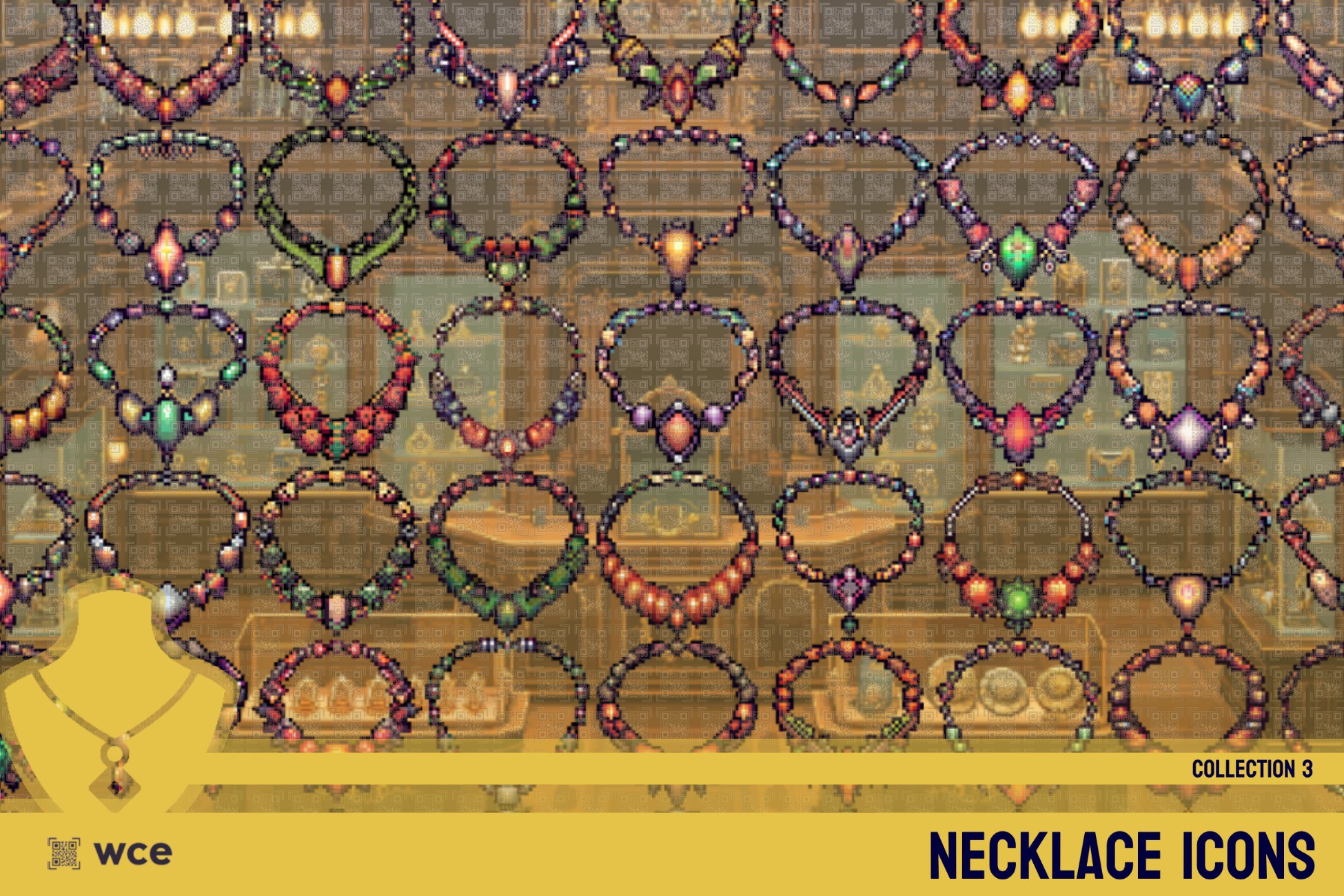 Unity Icon Rings Necklace Icons - Collection 3 - 2D Pixel Jewelry and Accessories Bundle ...
