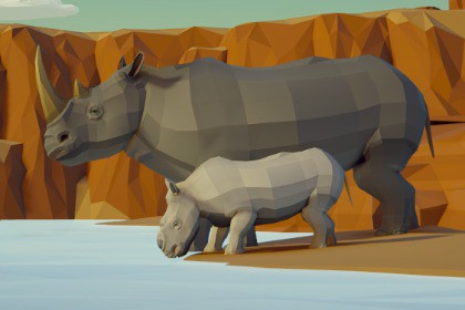 Poly Art: Rhino