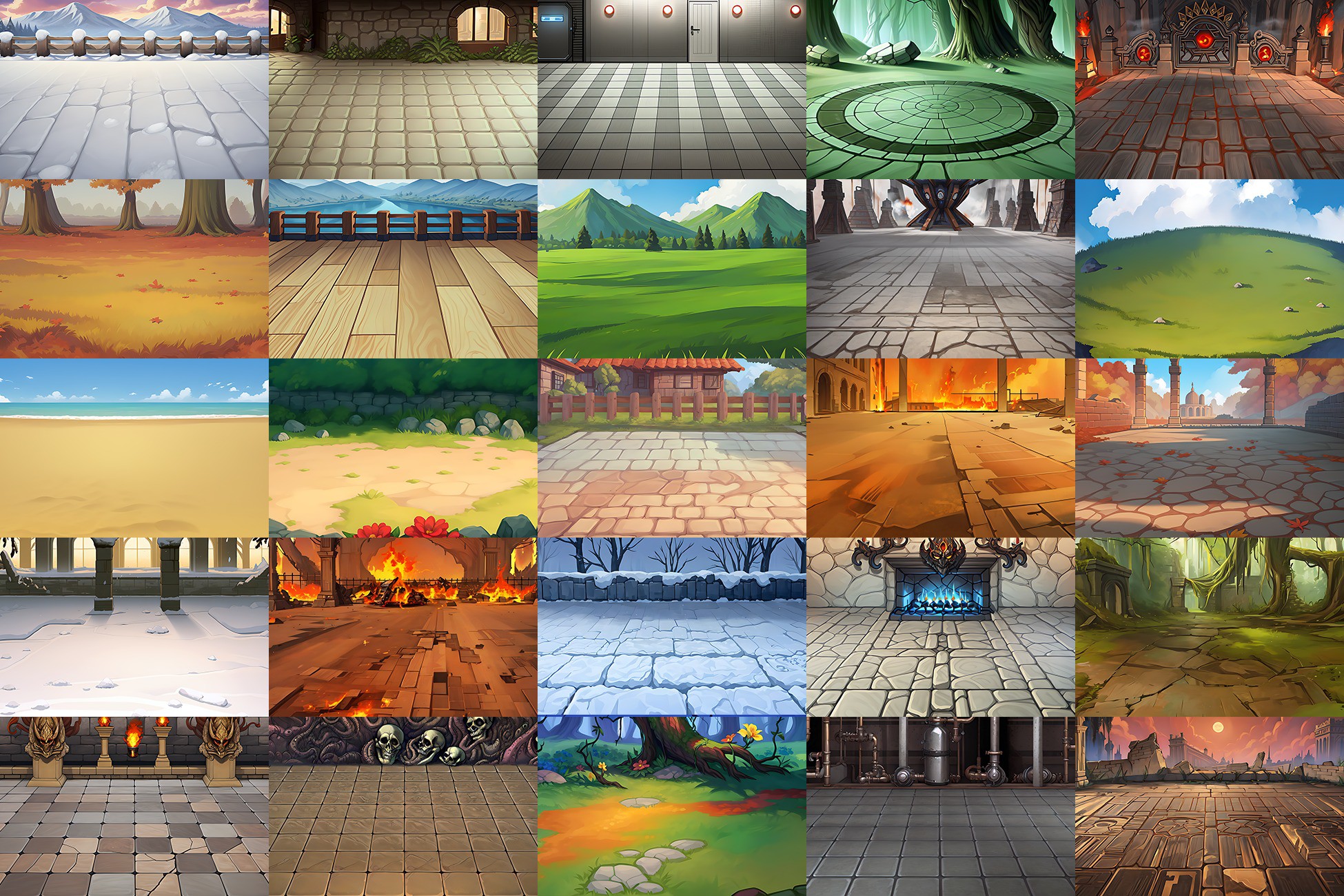 302 Battle Backgrounds - Fantasy RPG Games | 2D Environments | Unity ...