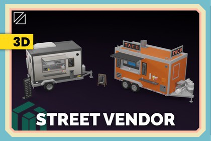 Street Vendor - PolyPack - Low Poly Assets