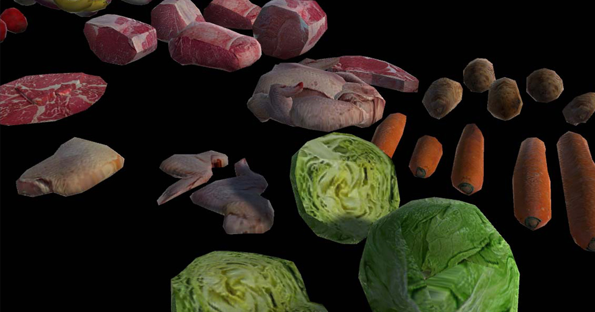 Various food (cooked / raw) | 3D Food | Unity Asset Store